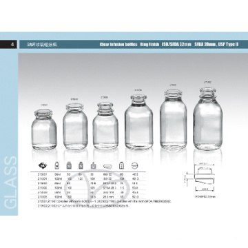 Botella de vidrio para infusión